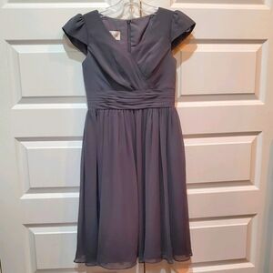 Azazie‎ small gray formal short length dress